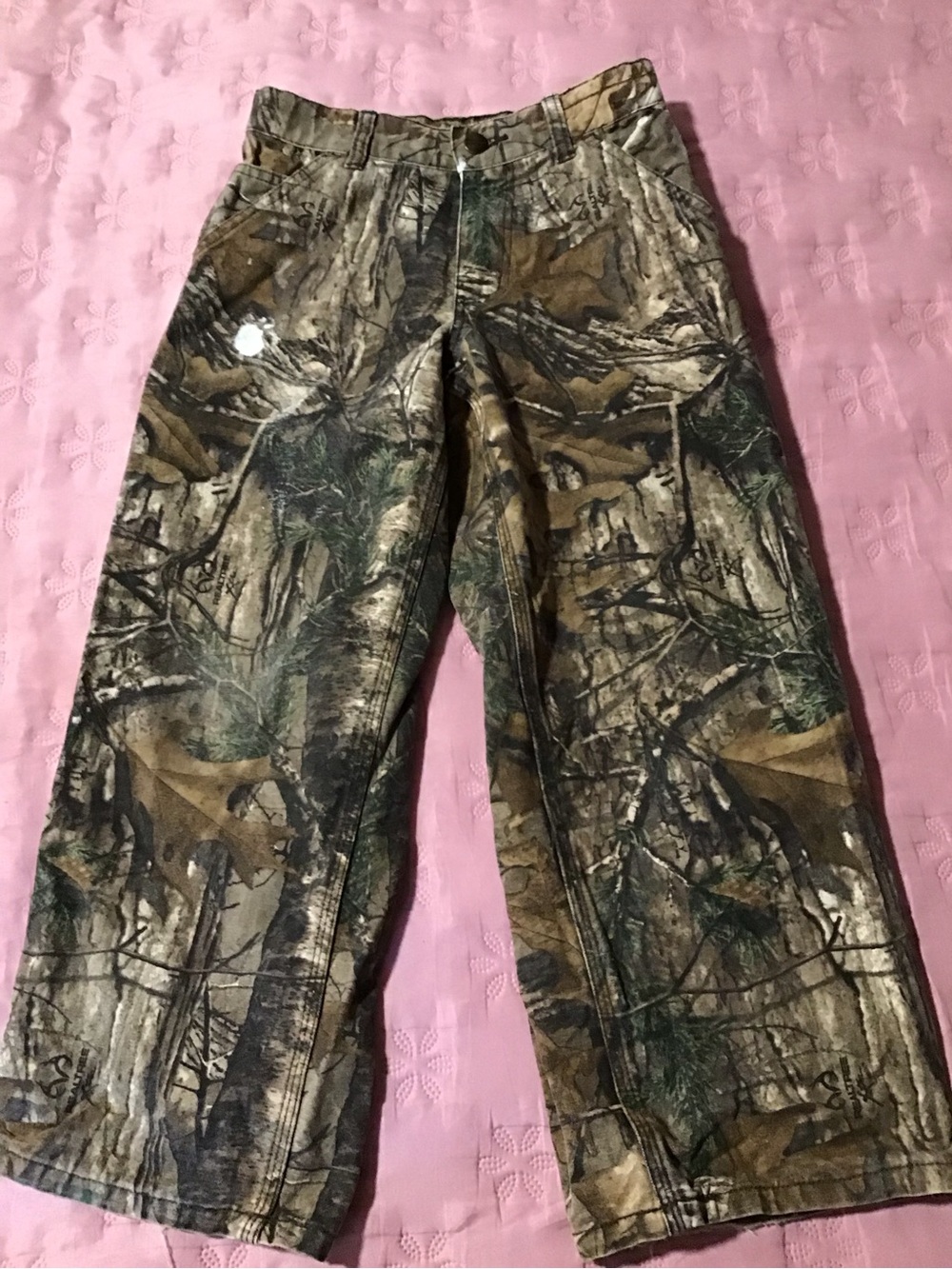 Carhartt Boys Brown Green Camo Pants